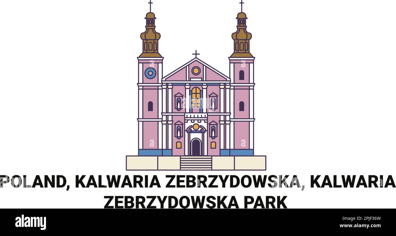 Pologne, Kalwaria Zebrzydowska, illustration du vecteur de repère de Park Travel Illustration de Vecteur