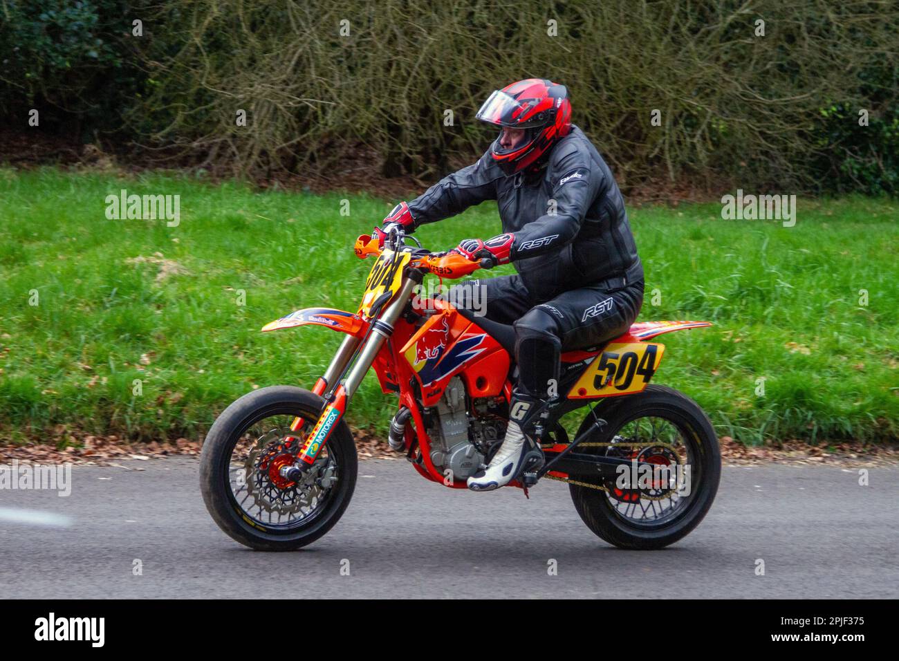 Vélo no.504, 504 Mark Andrew Reyner 14 KTM EXE 450 au 2023 HOGHTON TOWER SPRINT COURSE 1/8th miles chronométrés. Banque D'Images