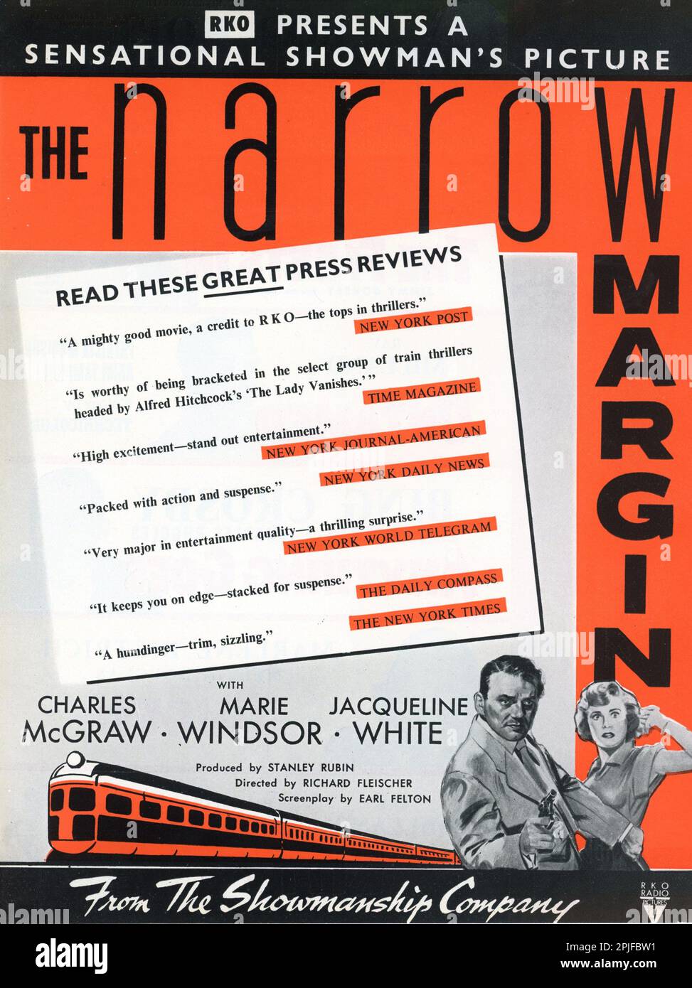 CHARLES McGraw MARIE WINDSOR et JACQUELINE WHITE dans LA MARGE ÉTROITE 1952 réalisateurs RICHARD FLEISCHER et (non crédités) WILLIAM CAMERON MENZIES scénario Earl Felton RKO radio Pictures Banque D'Images