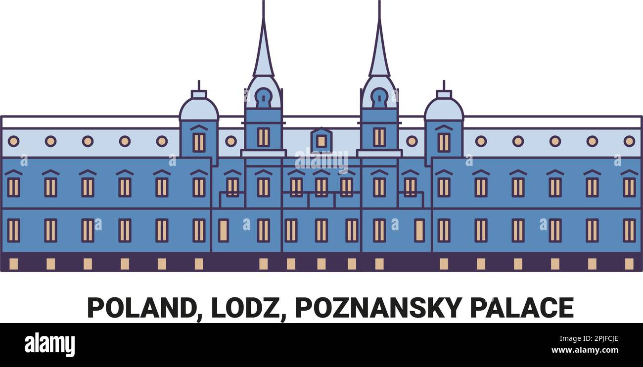 Pologne, Lodz, Poznansky Palace voyage illustration vecteur Illustration de Vecteur