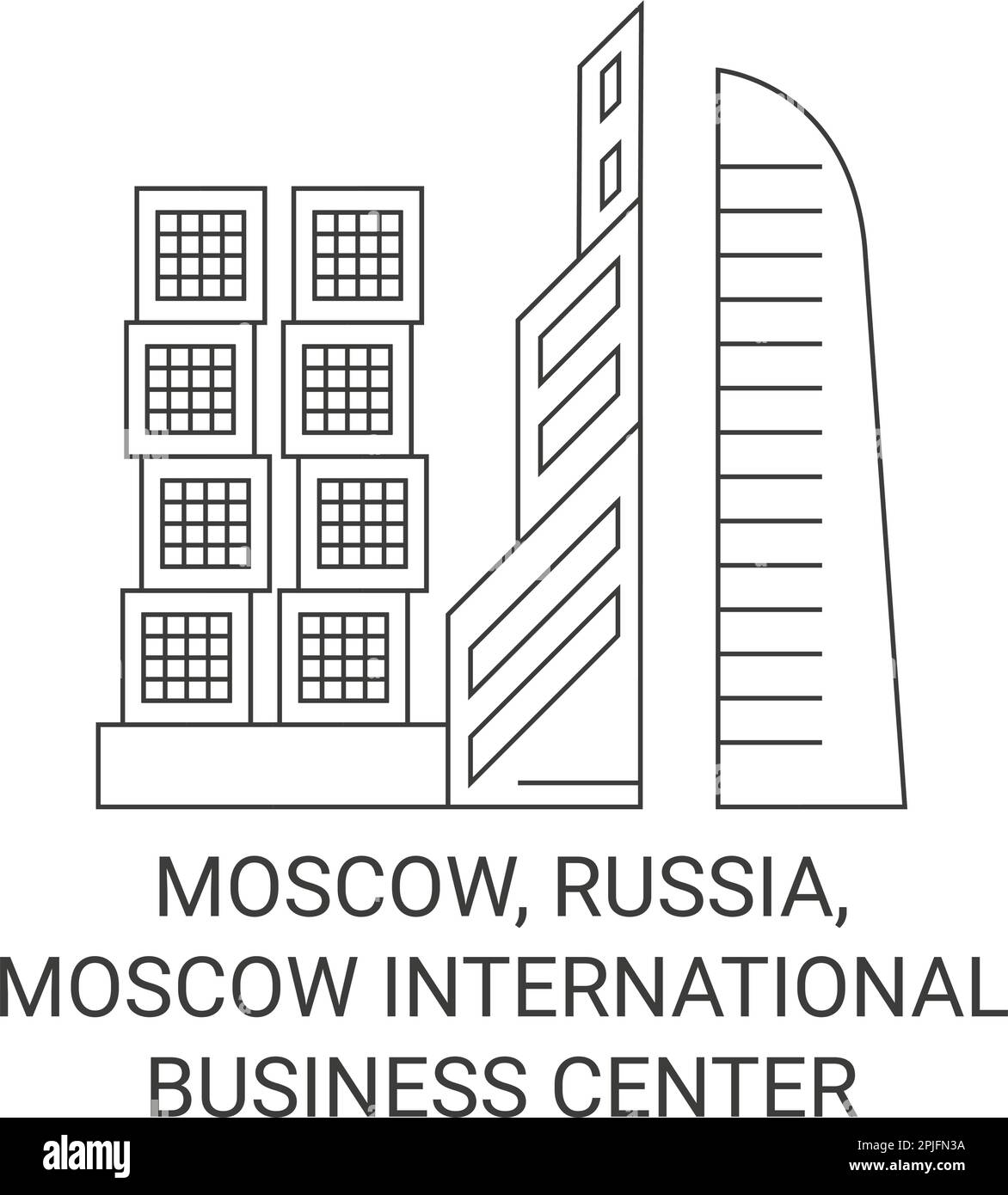 Russie, Moscou, Moscou International Business Centre Voyage illustration vectorielle historique Illustration de Vecteur