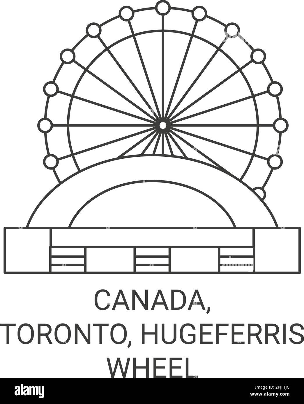 Canada, Toronto, Hugeferris Wheel Voyage illustration du vecteur de repère Illustration de Vecteur