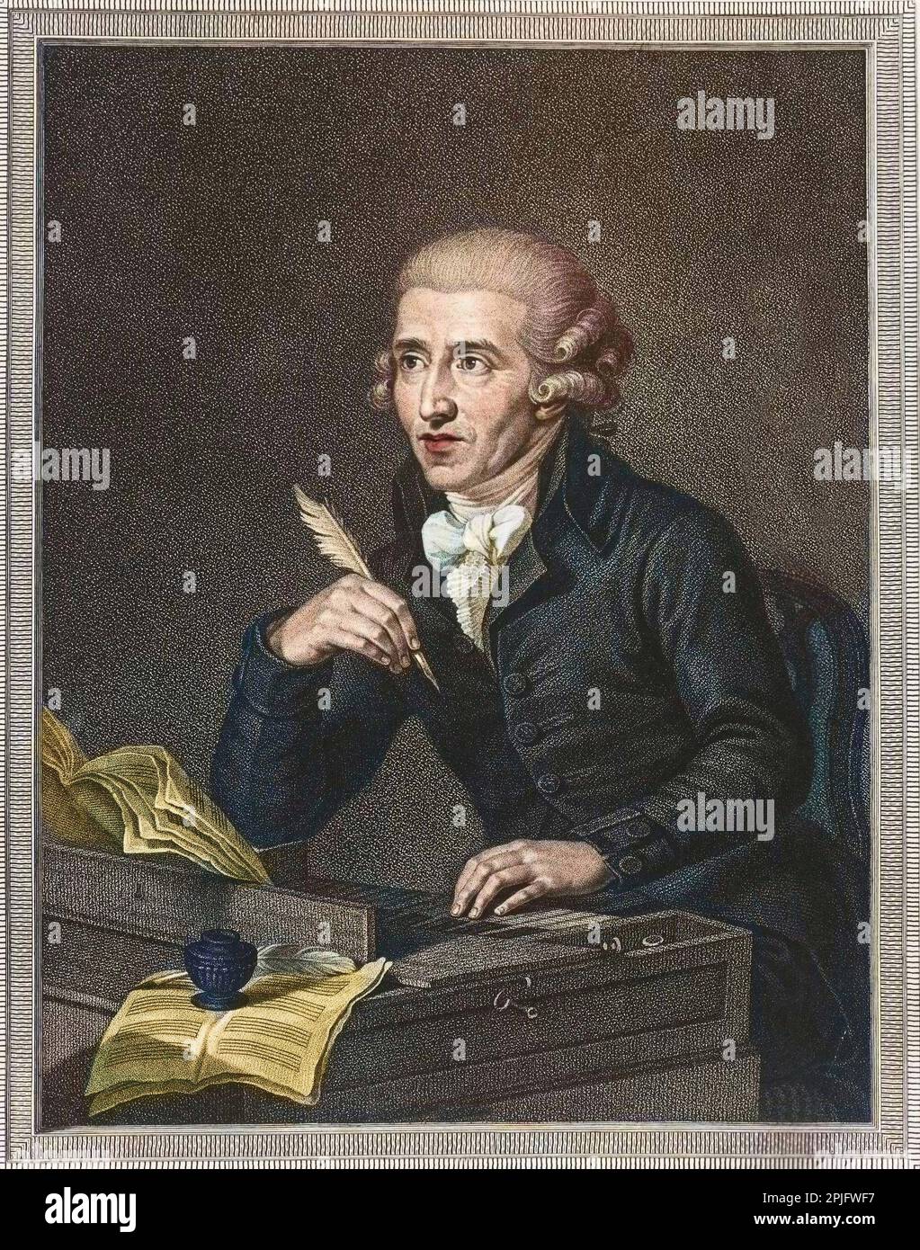 Portrait du compositeur et pianiste autrichien Franz Joseph Haydn Banque D'Images