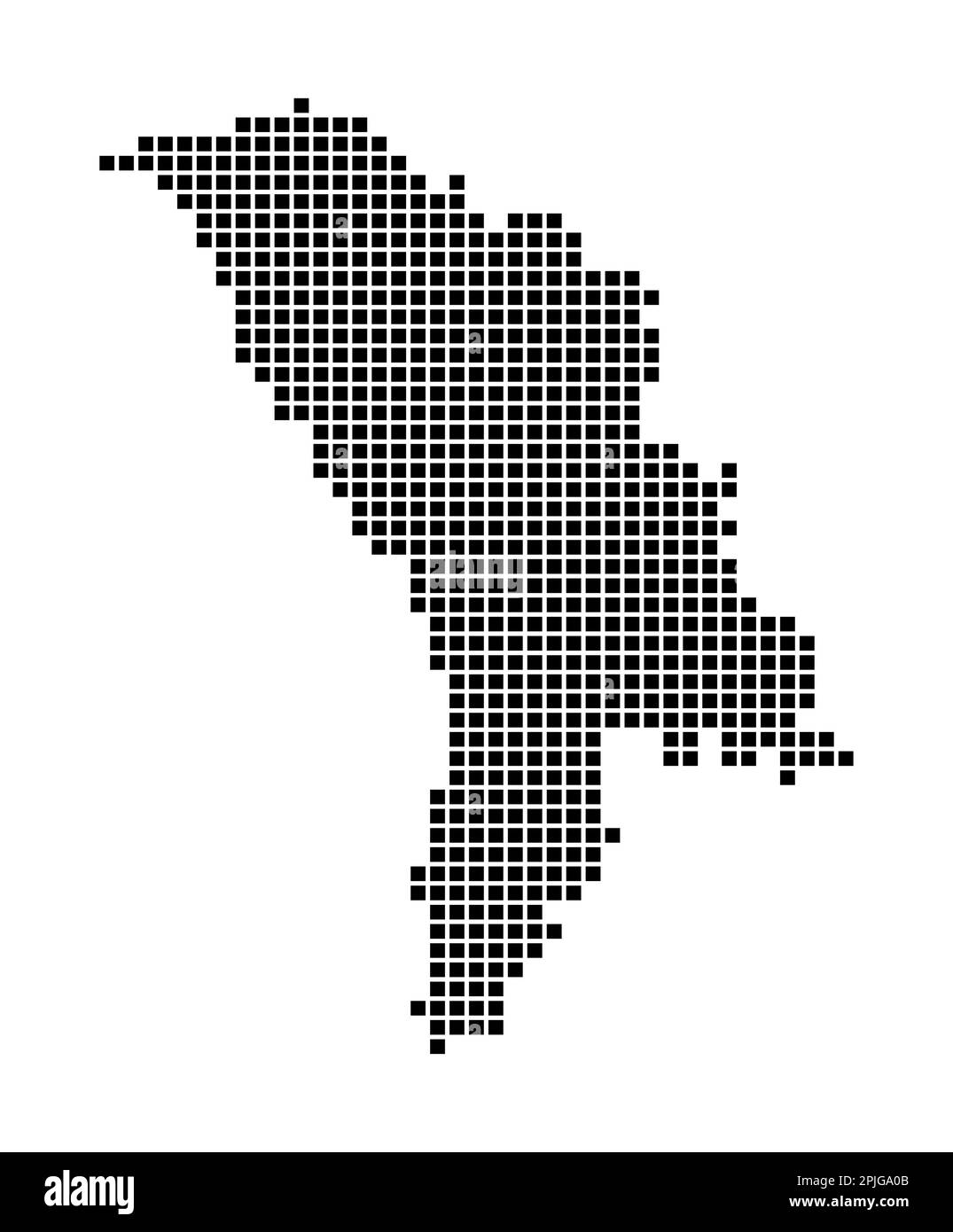 Carte Moldavie. Carte de Moldavie en style pointillé. Frontières du pays remplies de rectangles pour votre conception. Illustration vectorielle. Illustration de Vecteur