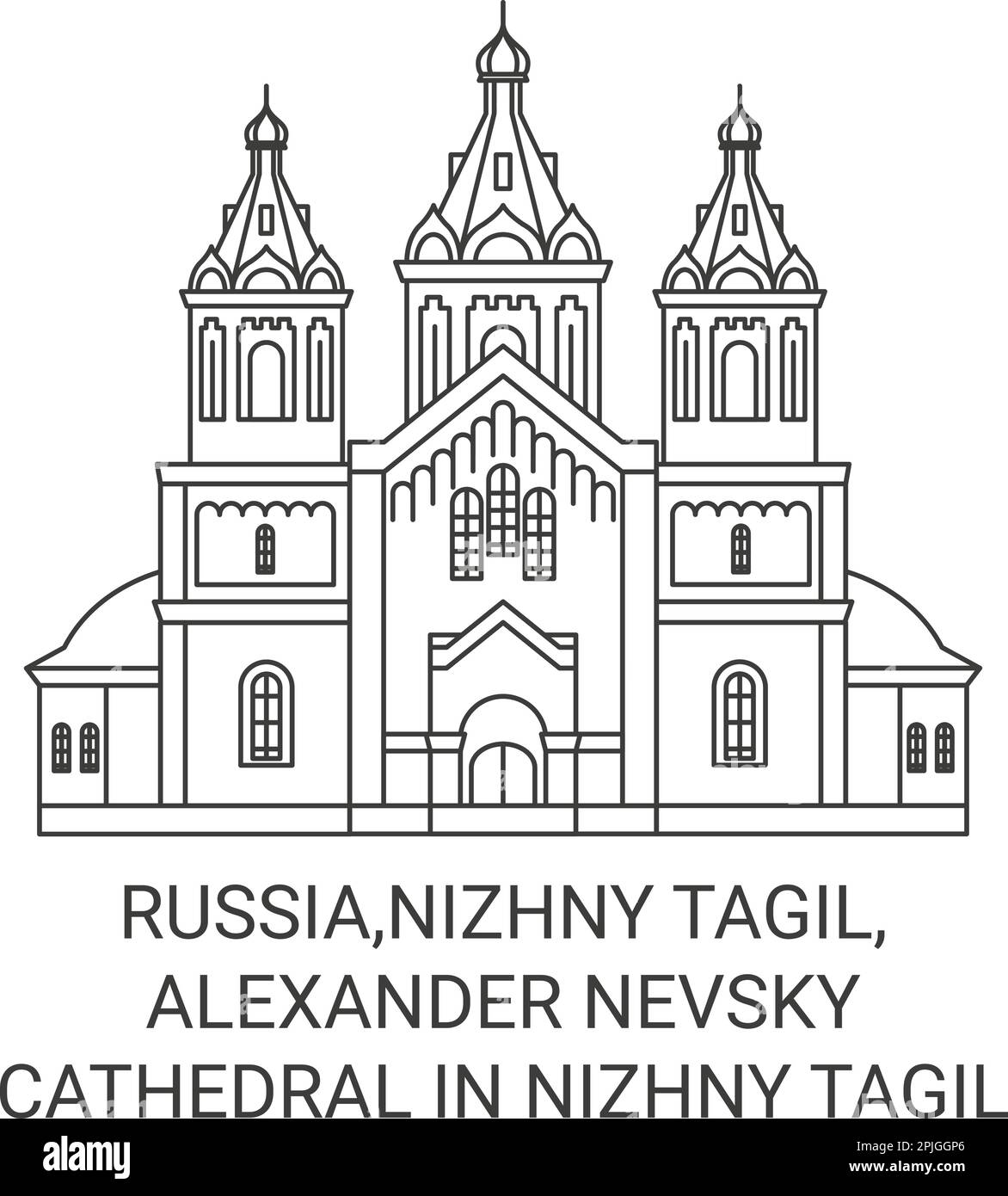 Russie, Nizhny Tagil, Alexander Nevsky Cathédrale à Nizhny Tagil Voyage repère illustration vecteur Illustration de Vecteur