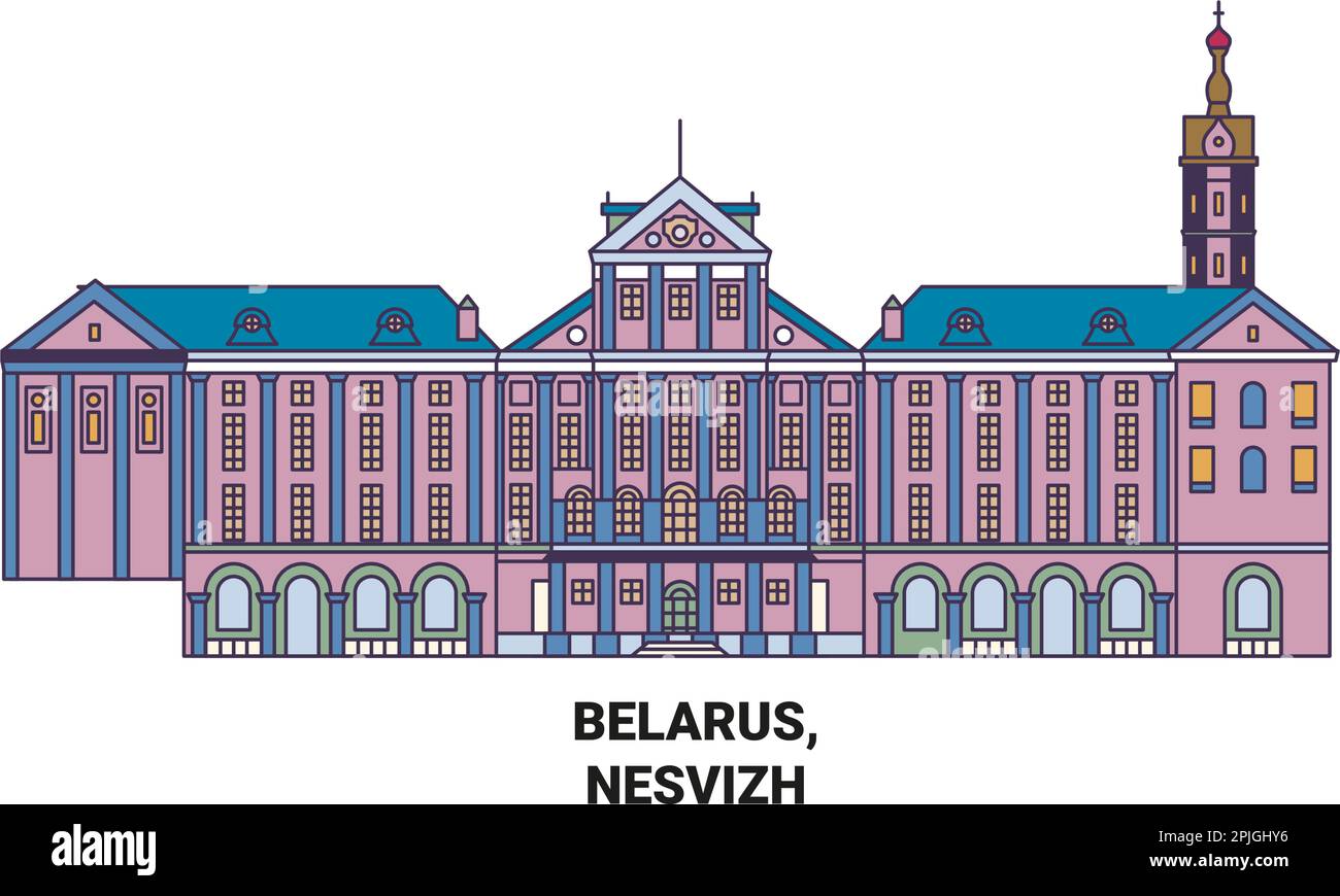 Bélarus, Nesvizh Voyage illustration vecteur Illustration de Vecteur