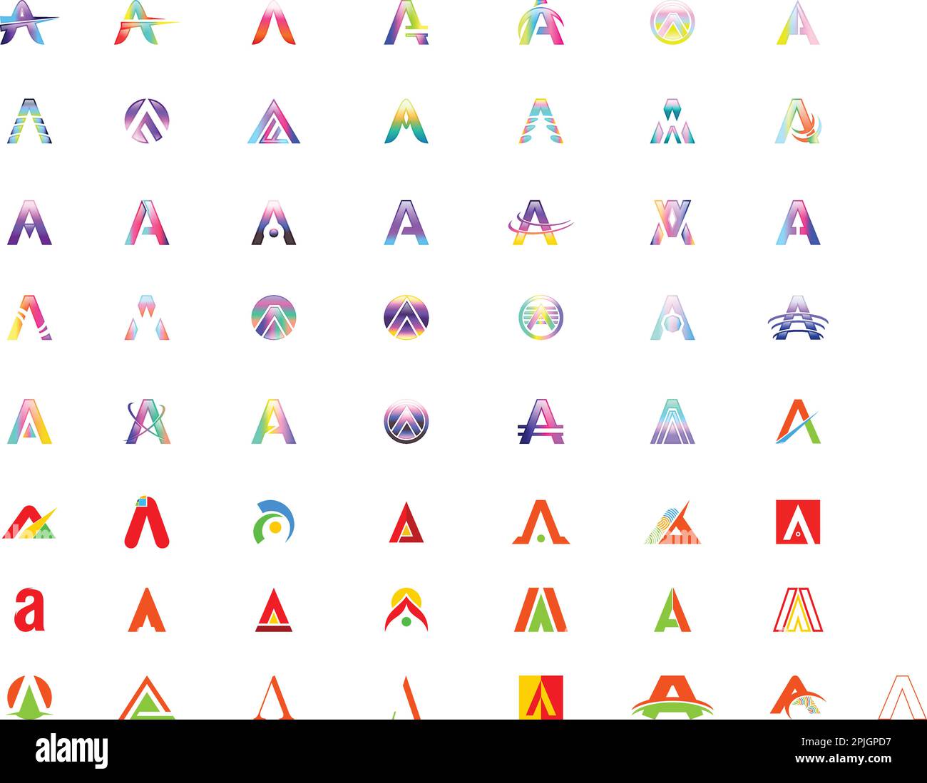 Jeu de la lettre initiale Un modèle de conception de vecteur de logo Illustration de Vecteur