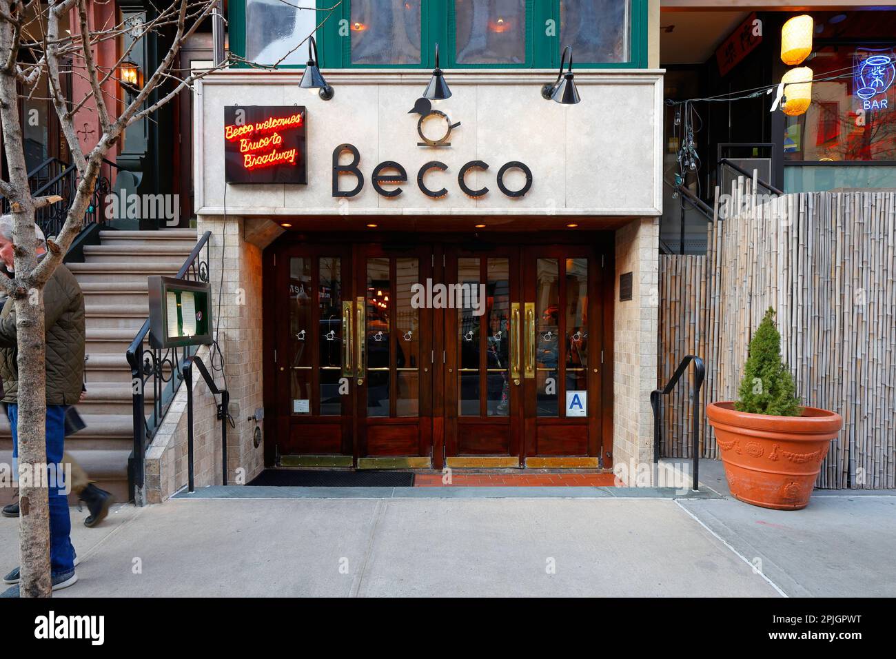 Becco, 355 W 46th St, New York, NYC photo d'un restaurant italien dans le quartier des théâtres de Hells Kitchen à Manhattan Banque D'Images