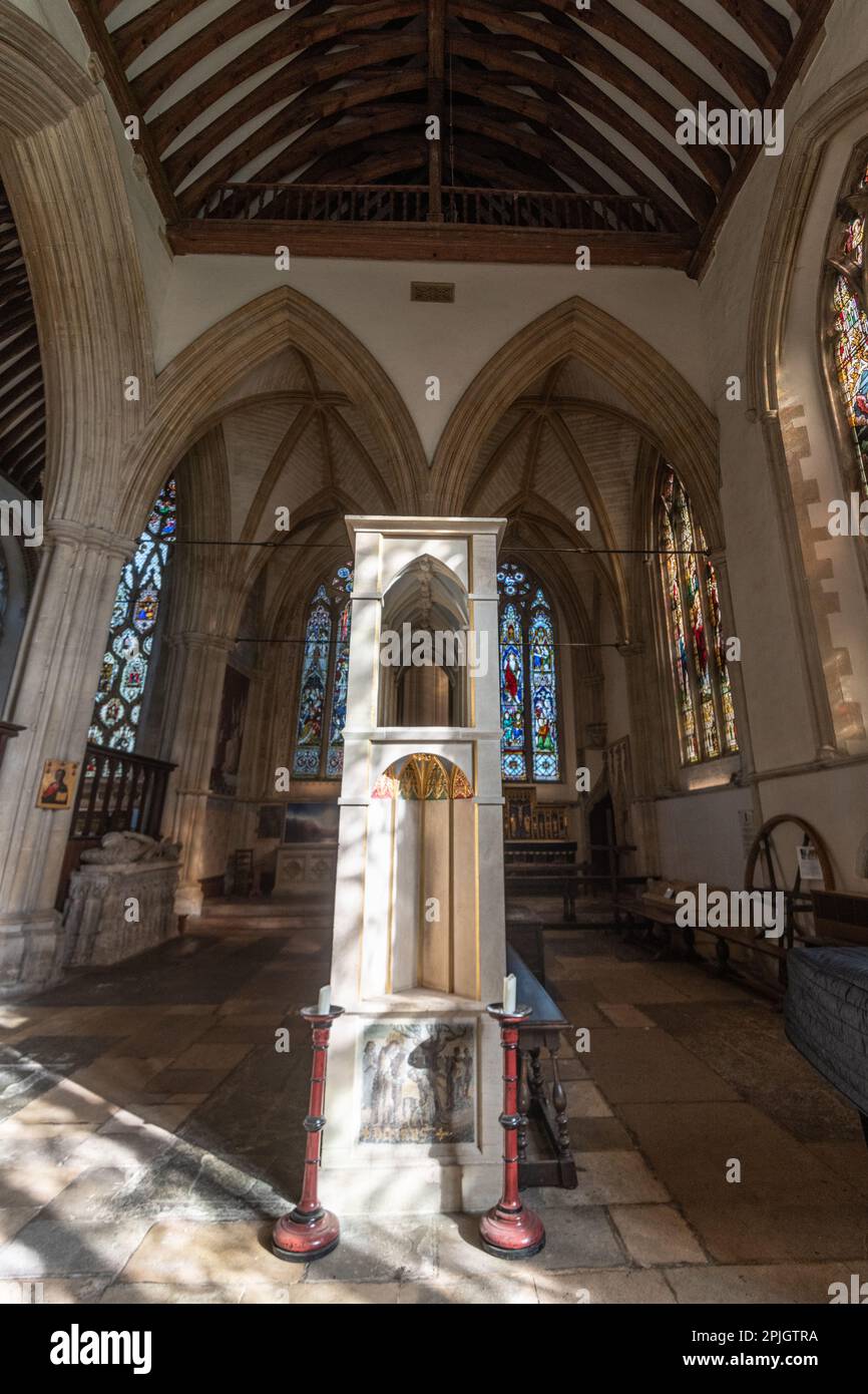 Intérieur de l'abbaye de Dorcester, Oxfordshire. Banque D'Images