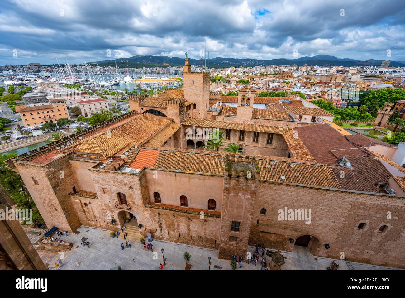 Palais royal de la Almudaina, Palma de Majorque, Majorque, Espagne Banque D'Images