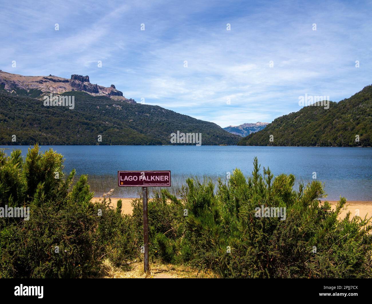 Lac Falkner, Seven Lakes Road, Ruta 40, province de Neuquén, Argentine Banque D'Images