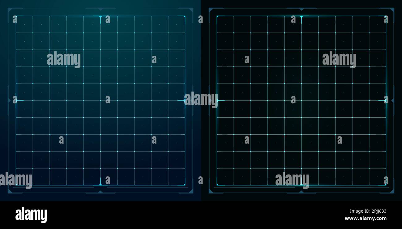 Interface technique HUD GRID, tableau de bord d'écran de données ...