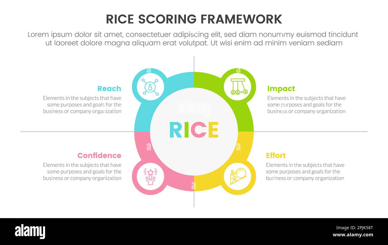 infographie sur la hiérarchisation du modèle de notation rice avec ...