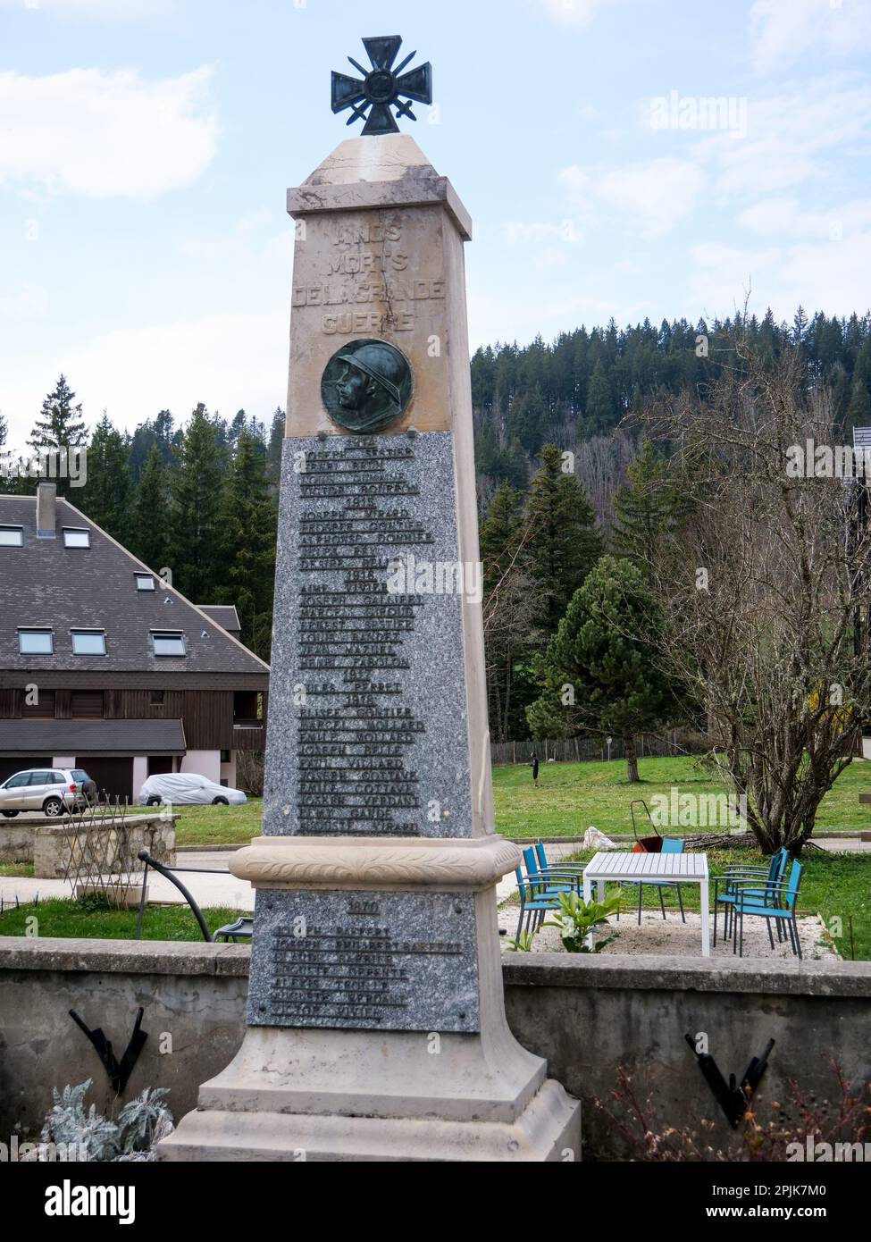 Mémorial militaire, Saint-Pierre de Chartreuse, Isère, région DE L'AURA, France Banque D'Images