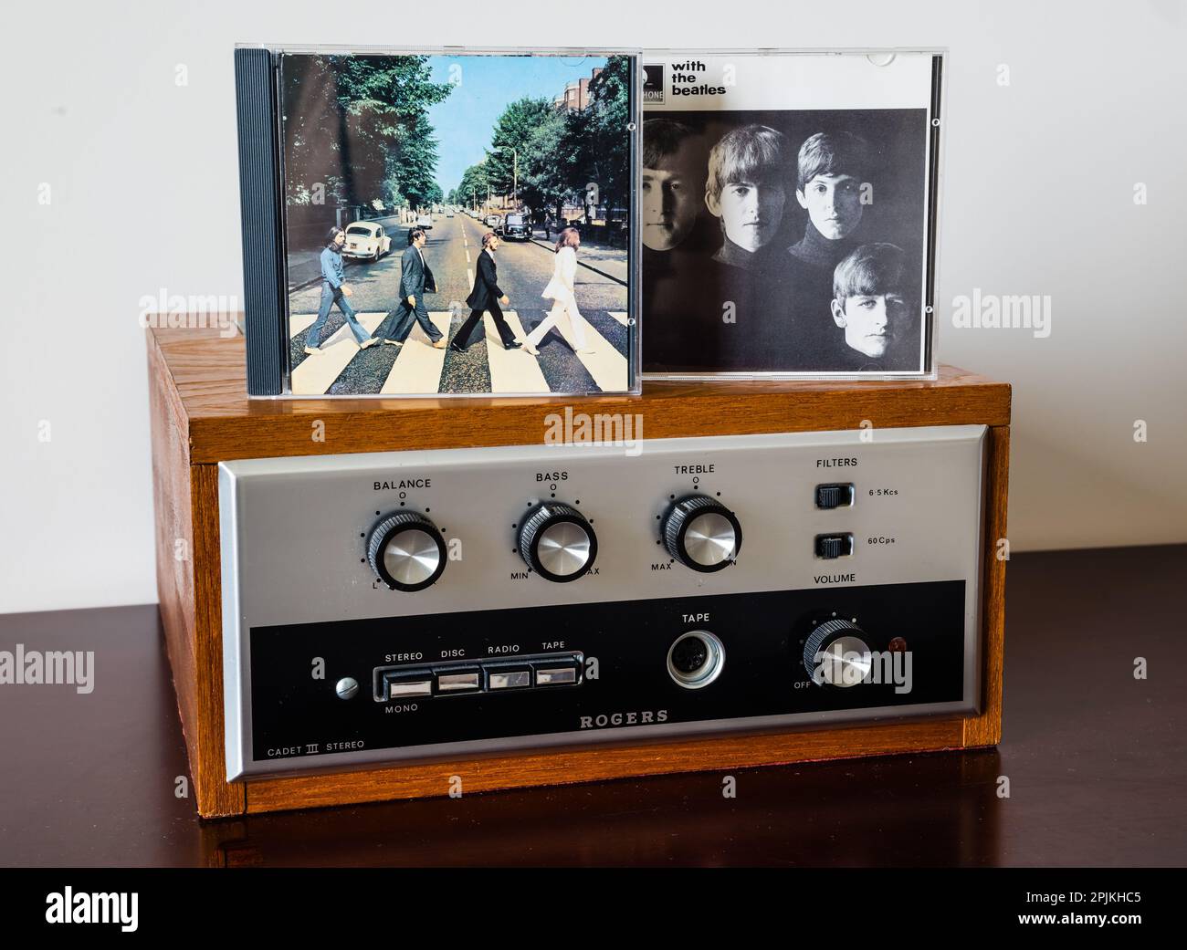 EMI CD - The Beatles - Abbey Road et avec les Beatles. Banque D'Images