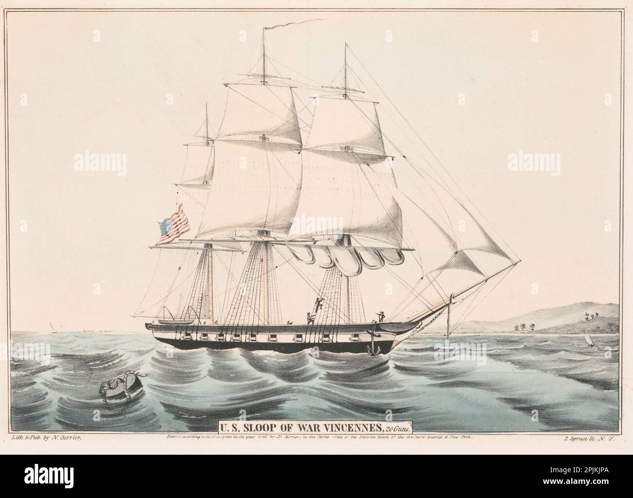 SLOOP DE guerre de Vincennes Banque D'Images