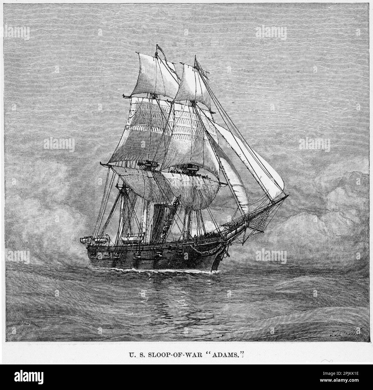 US Sloop of War, Adams Banque D'Images
