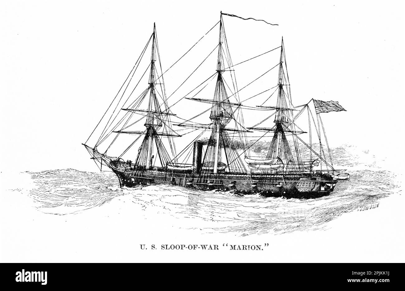 US Sloop of War, Marion Banque D'Images