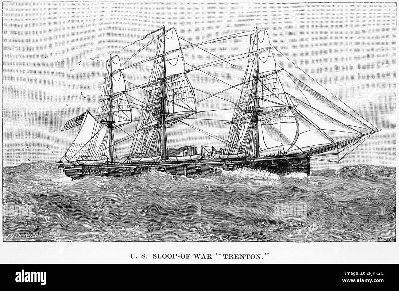 SLOOP of War, Trenton Banque D'Images