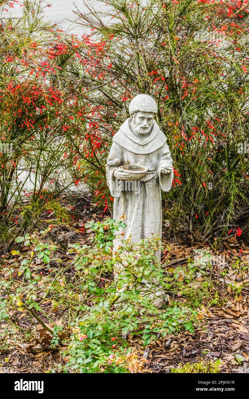 St. Francis statue, Saint Augustine, Floride. Fondée 1565 Banque D'Images