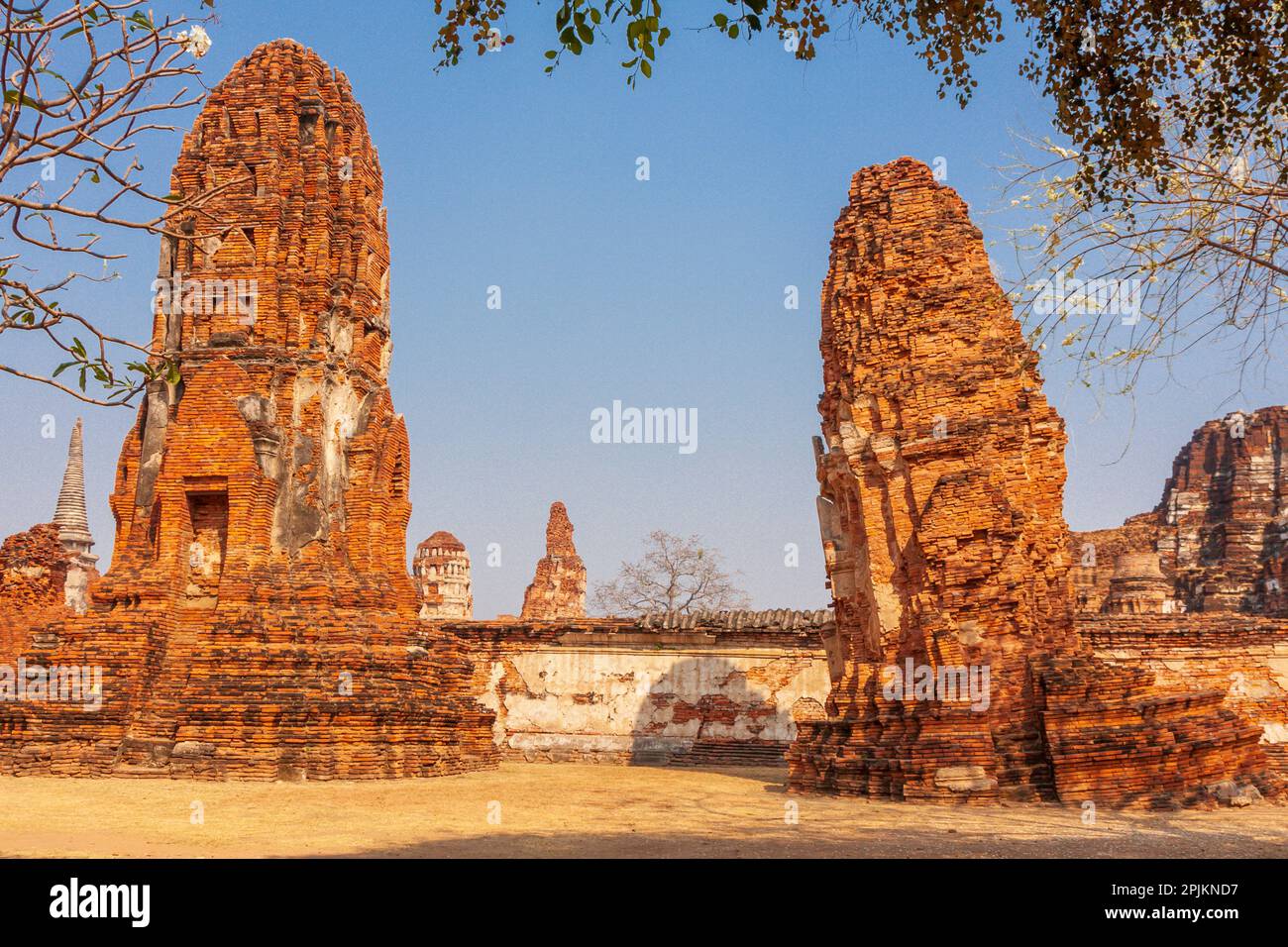 Thaïlande, Ayutthaya. Wat Mahathe. Banque D'Images