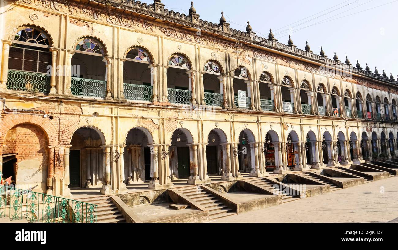 Vue intérieure de Hooghly Imambara, Chinsurah, Bengale-Occidental, Inde. Banque D'Images