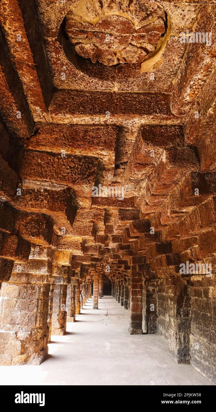 Intérieur Architecture du fort Kurumbera, Gaganeshwar, Bengale-Occidental, Inde. Banque D'Images