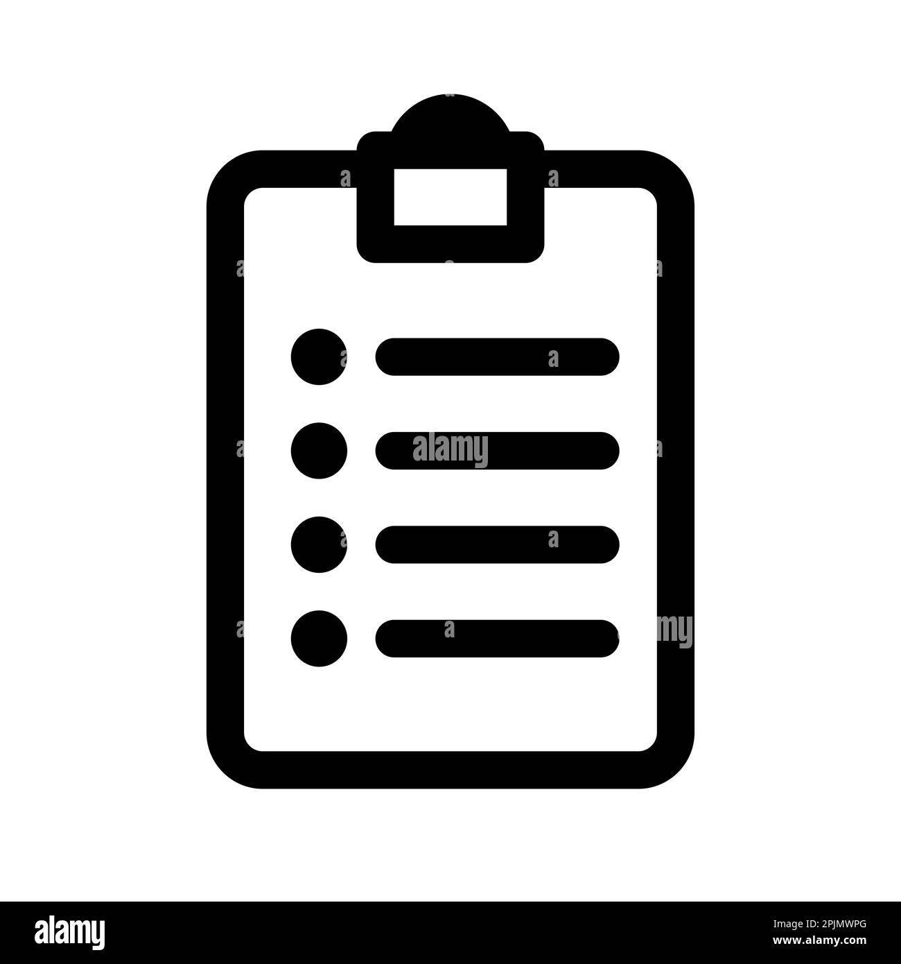 Pavé avec icône de liste. Bloc-notes avec symbole de liste de vérification. Icône de ligne. Illustration vectorielle Illustration de Vecteur