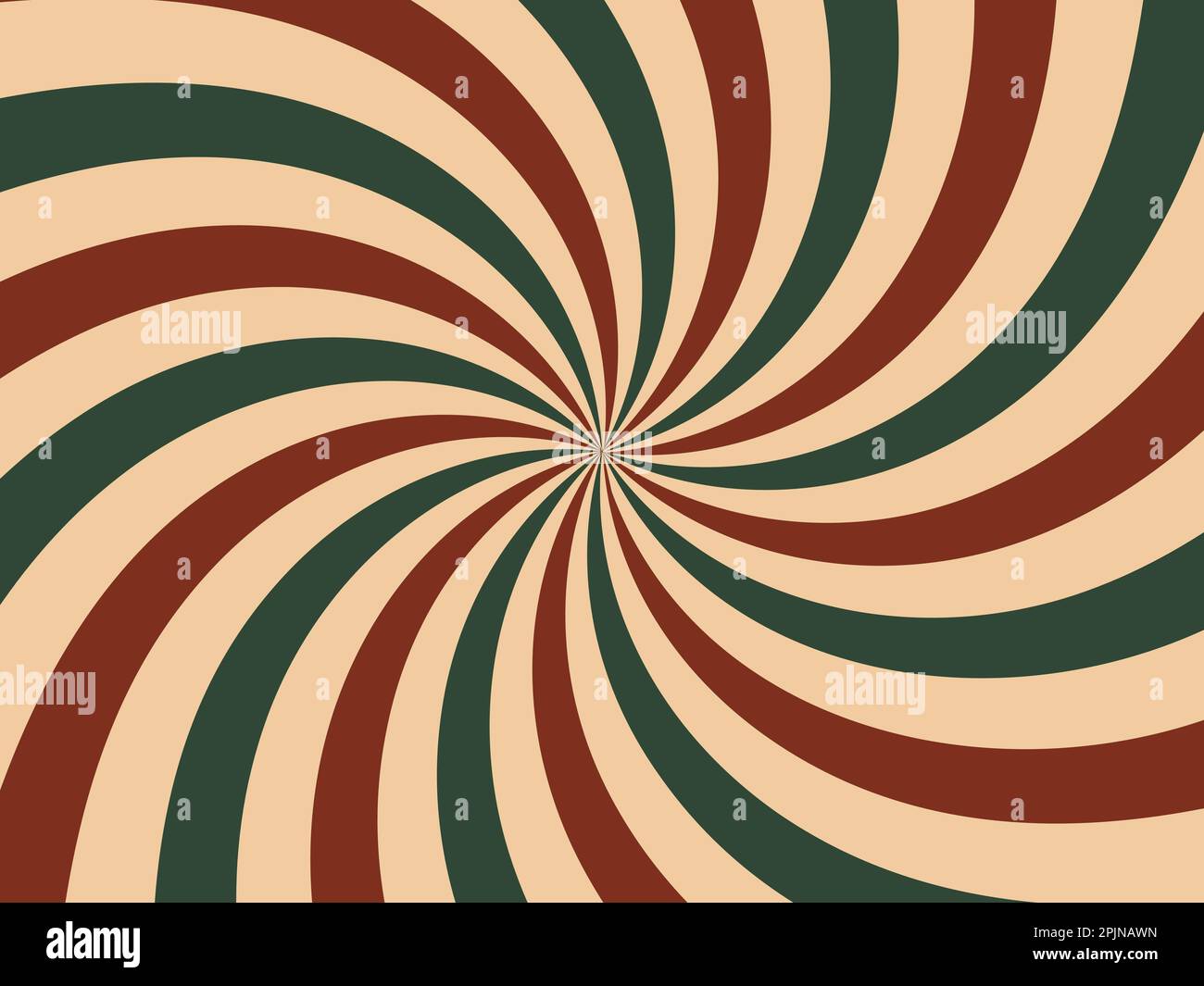 Arrière-plan rétro avec courbes, rayons ou rayures au centre. Bandes en spirale rotatives. Arrière-plan rouge et vert. Turquoise et rouge. Vecteur illu Illustration de Vecteur