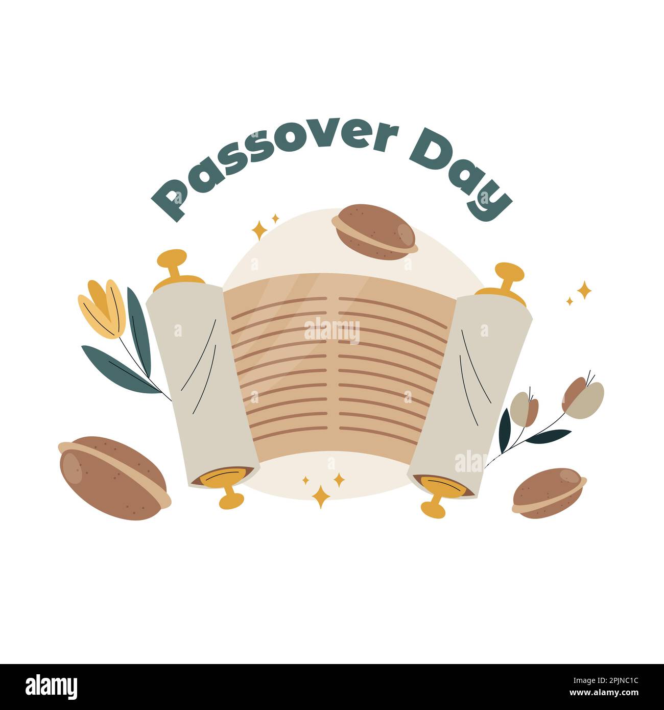 Ensemble de cartes de vœux pour la Pâque. Permet de célébrer l'invitation de Seder Pesach, le modèle de carte de vœux ou la circulaire des fêtes. La Pâque heureuse. Illustration vectorielle Illustration de Vecteur