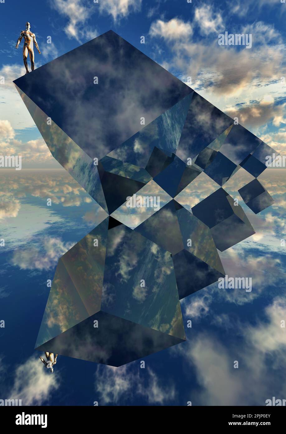 Cubes de chrome Banque D'Images