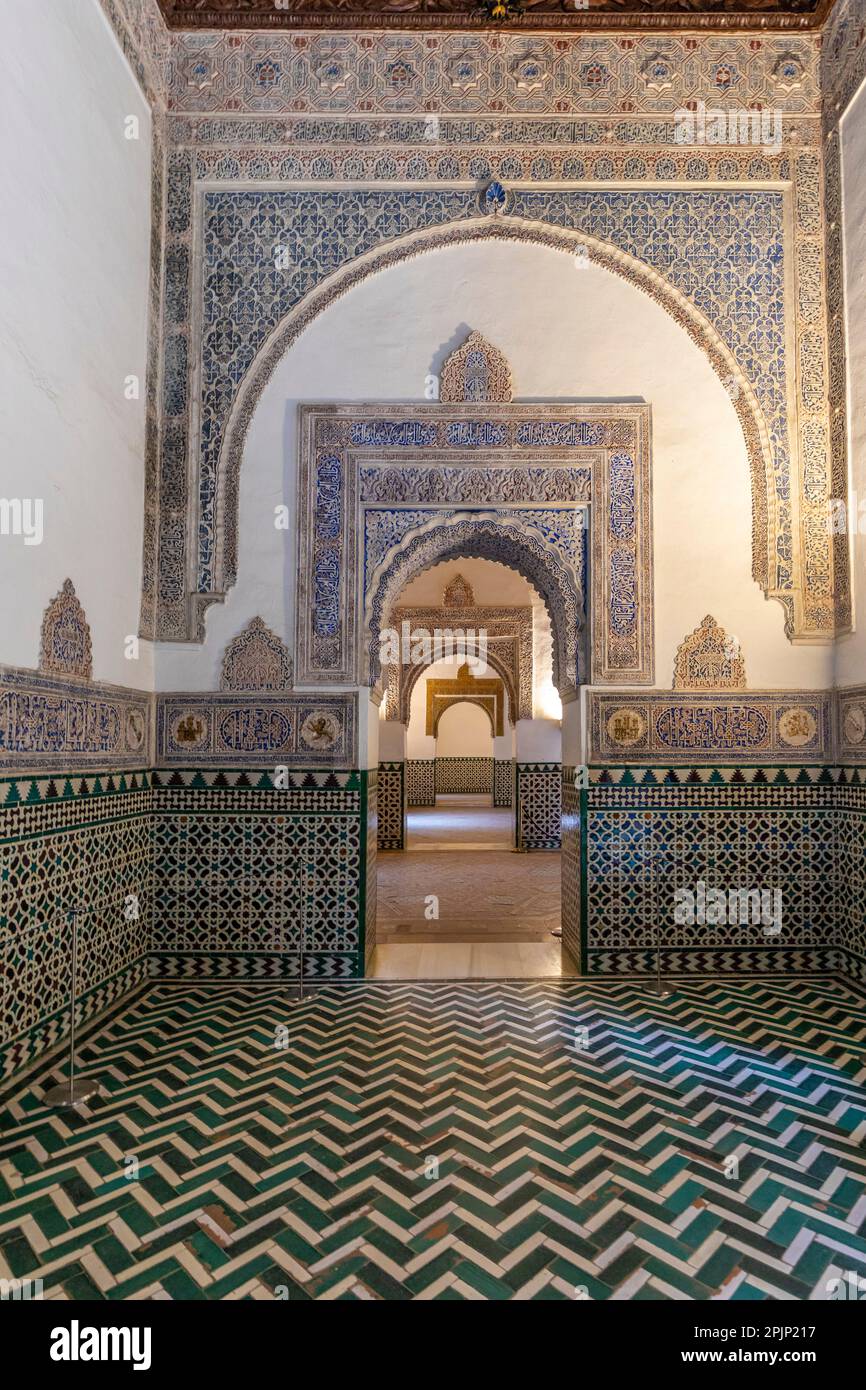 Intérieur des Alcazars royaux de Séville, Séville, Andalousie, Espagne, Europe du Sud-Ouest Banque D'Images