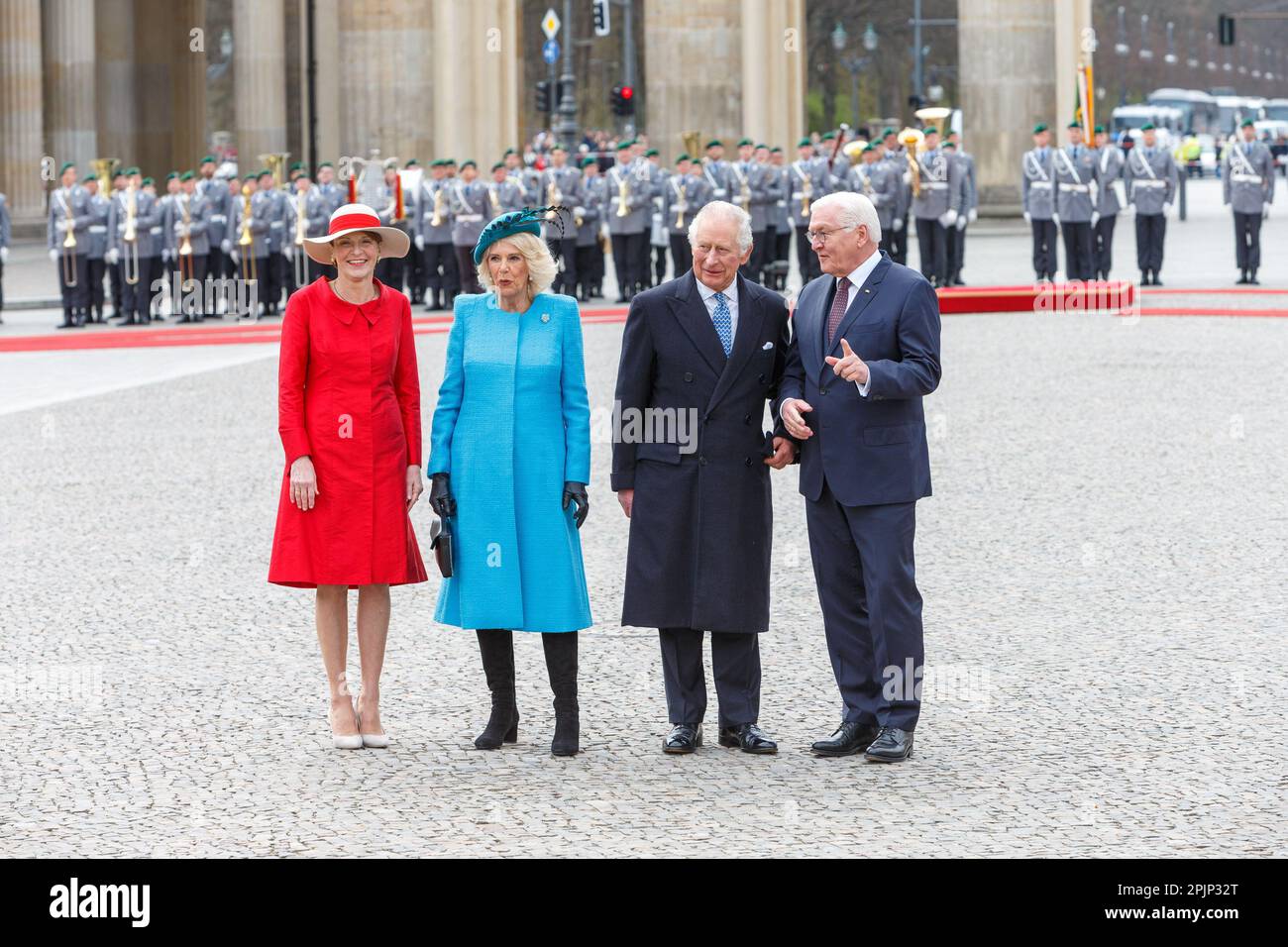 Elke Büdenbender, Königin Gemahlin Camilla, König Charles III Und Bundespräsident Frank-Walter Steinmeier , Staatsbesuch in Deutschland Banque D'Images