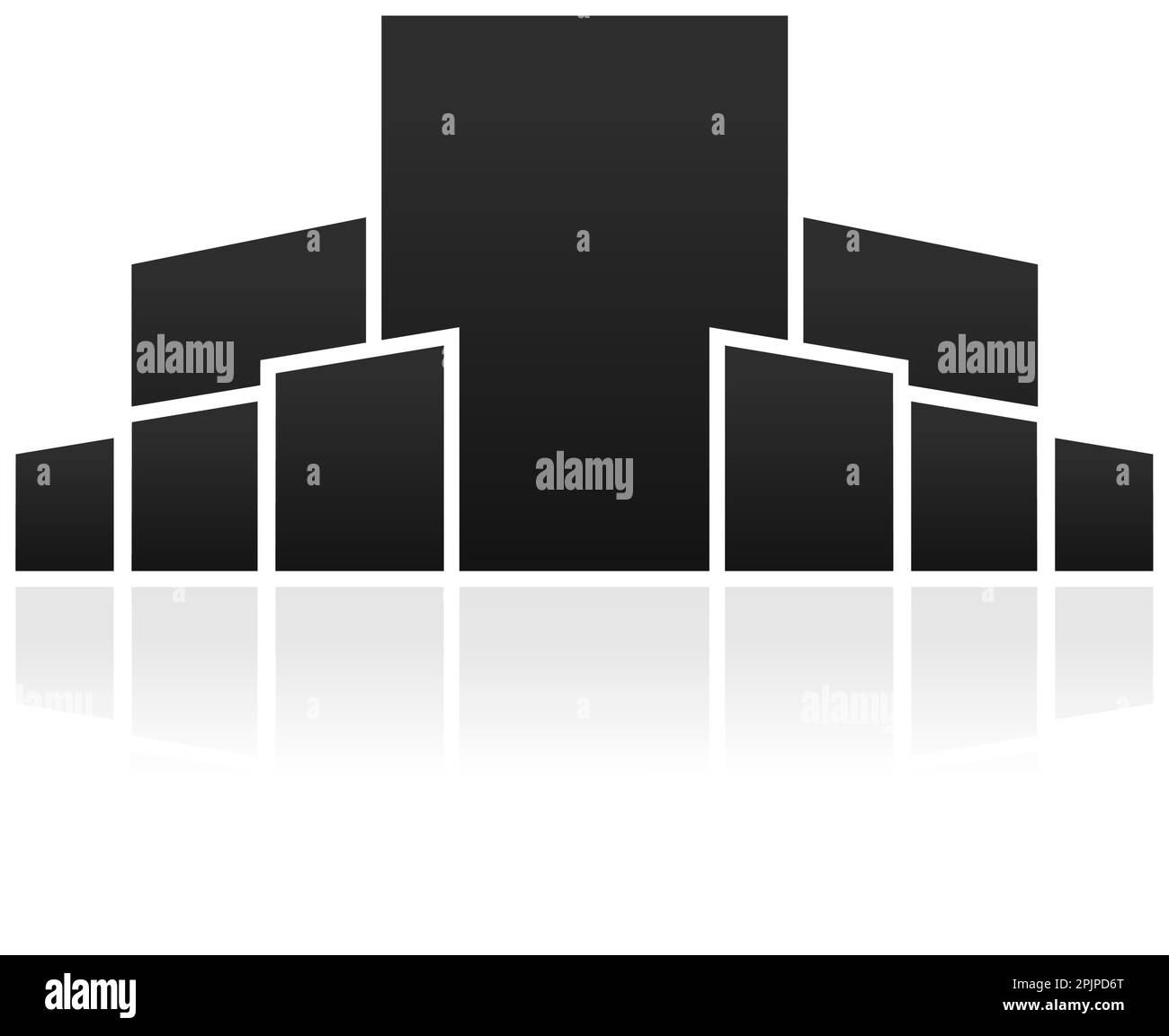 Concept de collage de forme verticale, matrice de mosaïque de collage rectangulaire vectoriel de photos isolées sur blanc Illustration de Vecteur