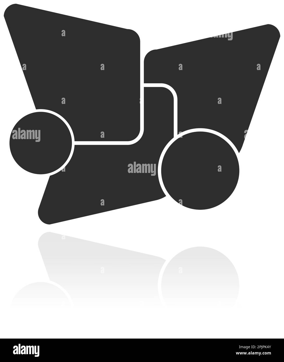 Concept de collage de forme oblique, matrice de mosaïque de collage rectangulaire vectoriel d'images isolées sur blanc Illustration de Vecteur