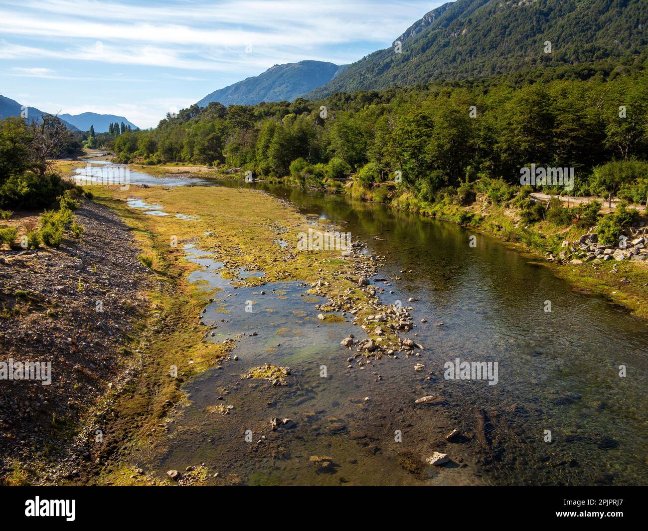 Rivière Pichi Traful, parc Nahuel Huapi, chemin Seven Lakes, province de Neuquén, Argentine Banque D'Images