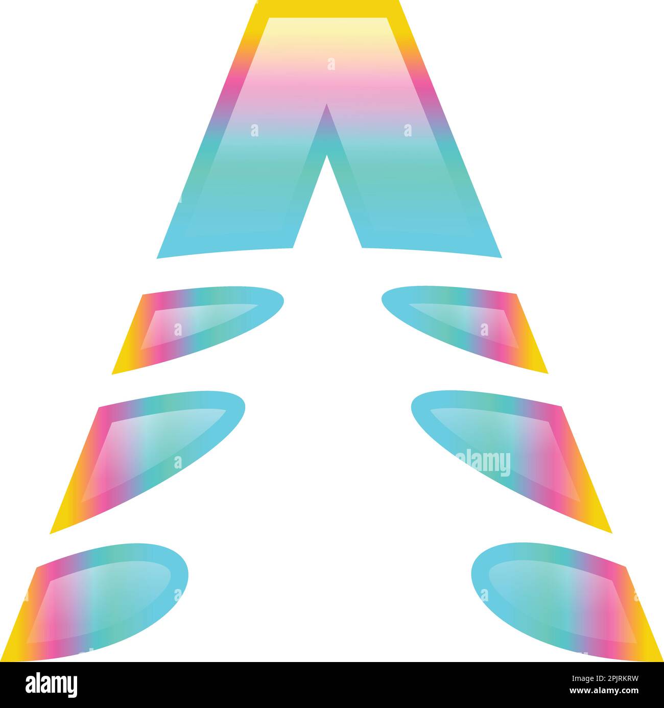 Lettre initiale UN modèle de dessin vectoriel de logo Illustration de Vecteur