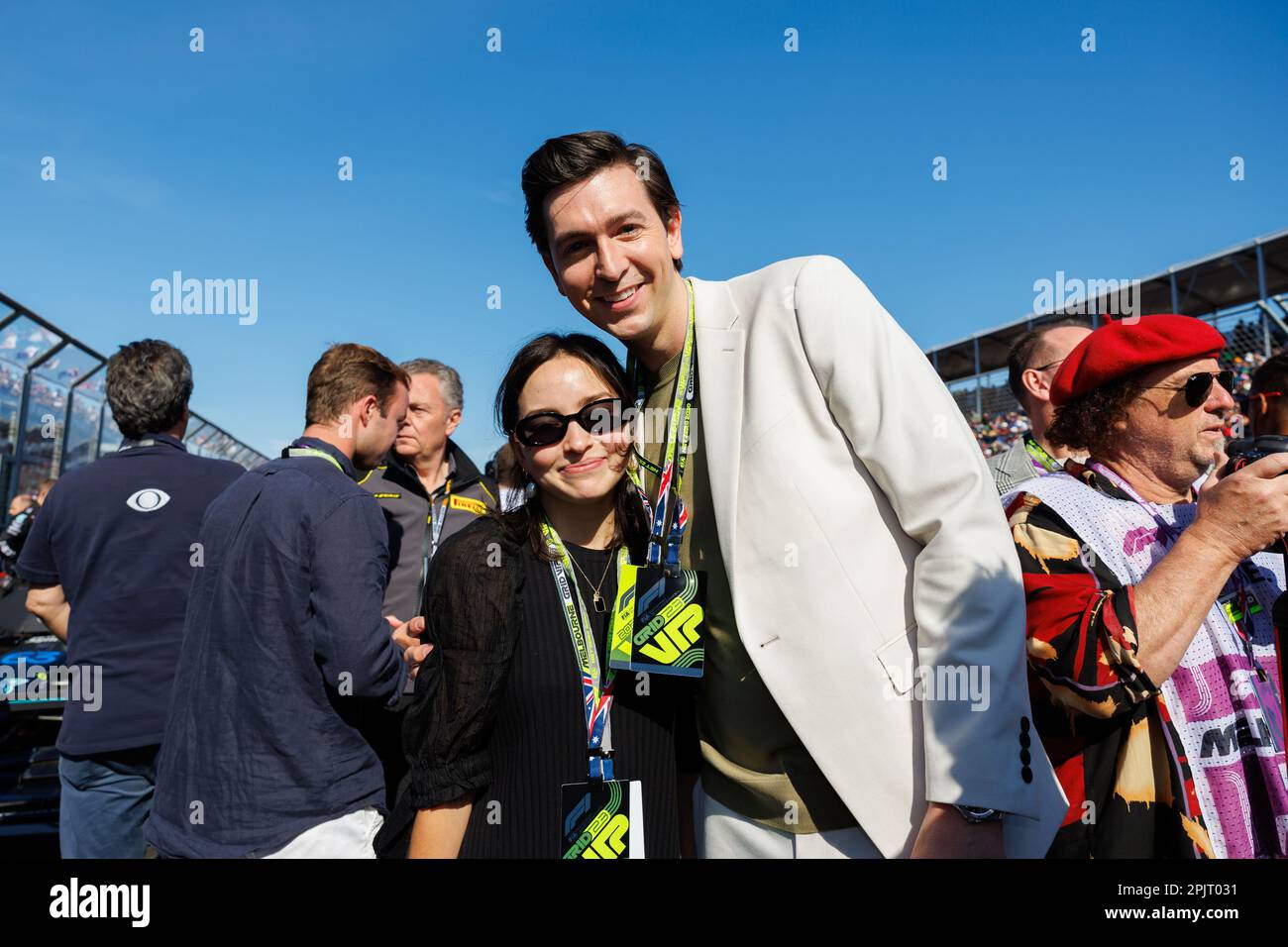 Melbourne, Australie. 02nd avril 2023. MELBOURNE, Australie, 2. AVRIL 2023 ; Nicholas Joseph Braun est un acteur américain vu dans le paddock de Formule 1 lors du Grand Prix DE Formule un AUSTRALIEN le 2nd avril 2023, Albert Park - Melbourne, FIA Formula1 World Championship, raceday, Formel 1 Rennen australien, Motorsport, F1 GP, Honorarpflichtiges Foto, image payante, Copyright © Mark PETERSON/ ATP images (PETERSON Mark/ATP/SPP) Credit: SPP Sport Press photo. /Alamy Live News Banque D'Images