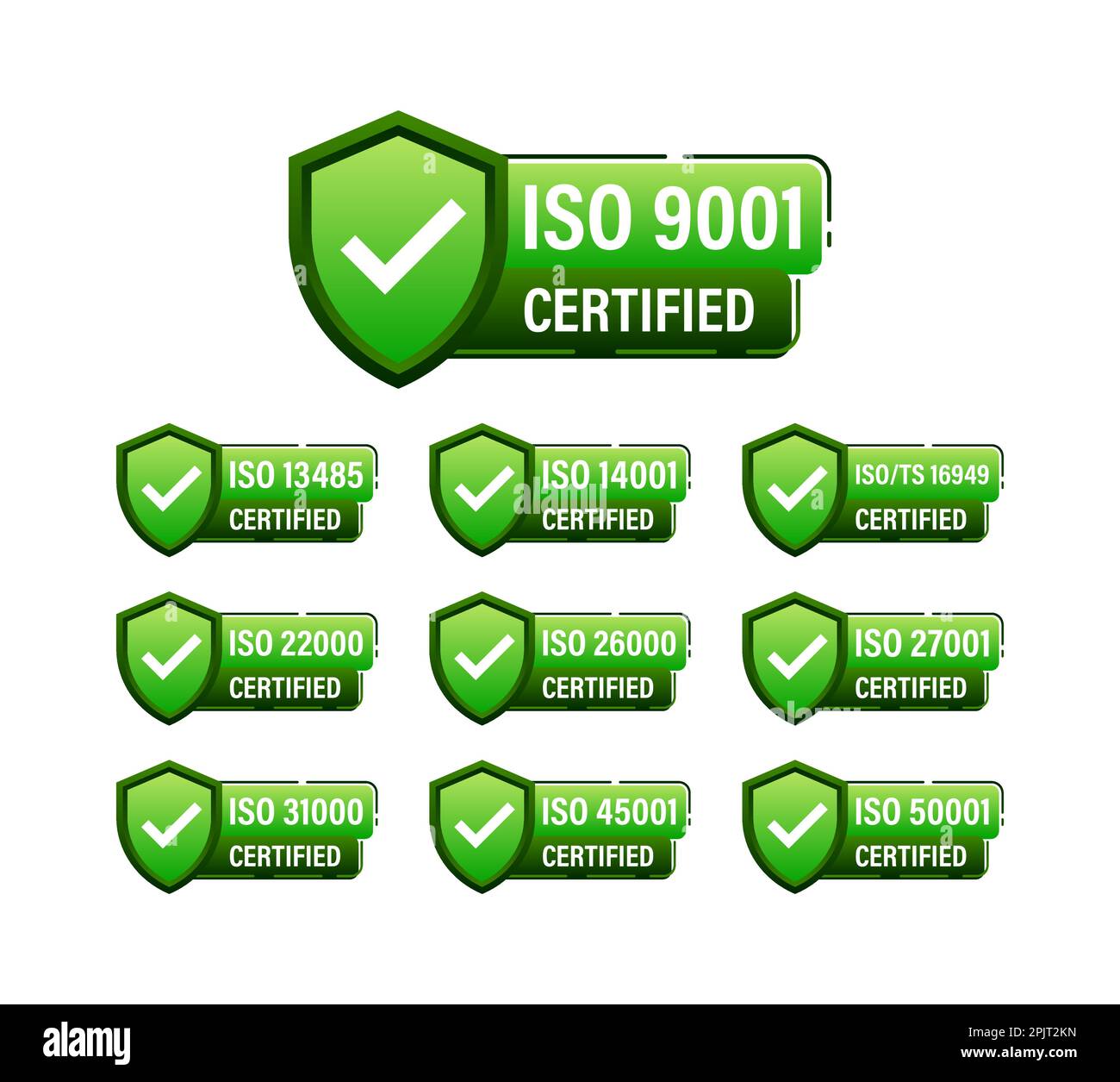 Tampon et étiquettes certifiés ISO. Système de gestion de la qualité ...