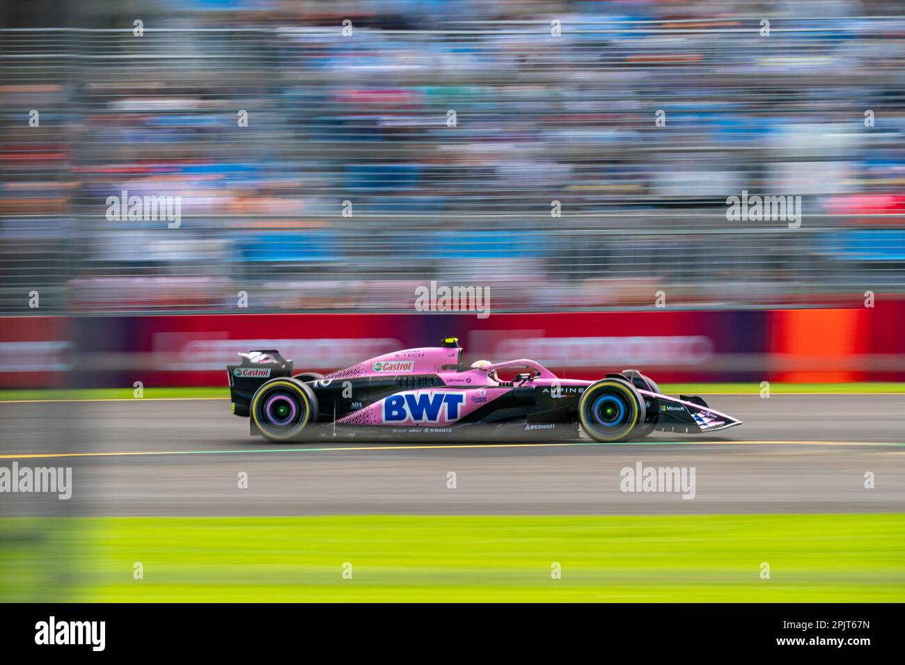 Melbourne, Australie. 31st mars 2023. Pierre Gasly, pilote de formule 1 (Alpine #10) passe par le chicane arrière droit lors de la première séance d'entraînement libre. Credit: James Forrester/Alay Live News Banque D'Images