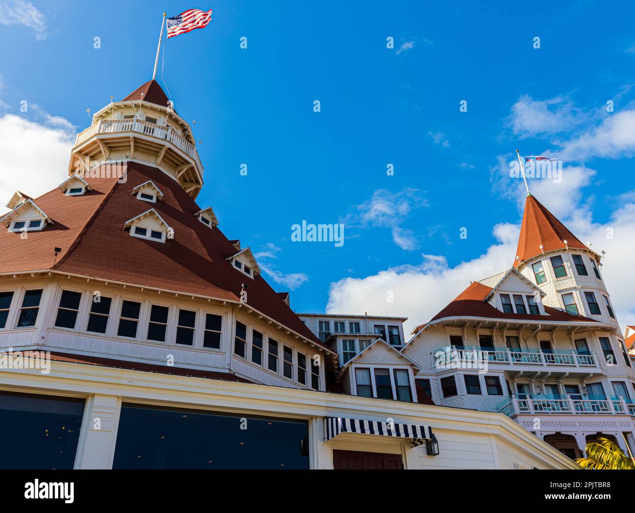 Historique Victorian Era Resort Hotel, Coronado Island, Californie, États-Unis Banque D'Images