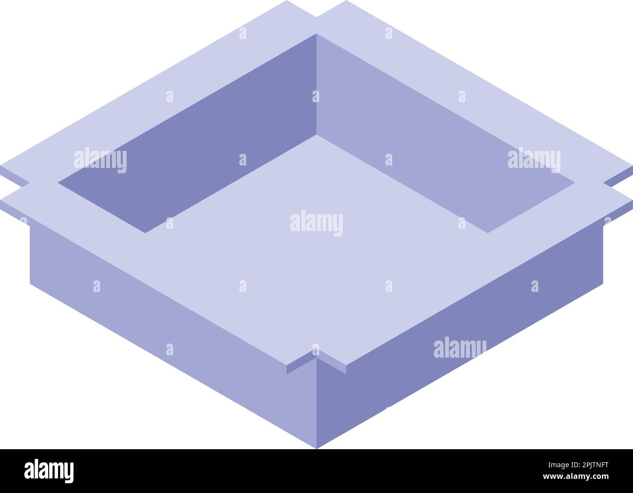 Vecteur isométrique de l'icône de déplacement de métal. Pâtisserie à gâteau. Équipement de moulage Illustration de Vecteur