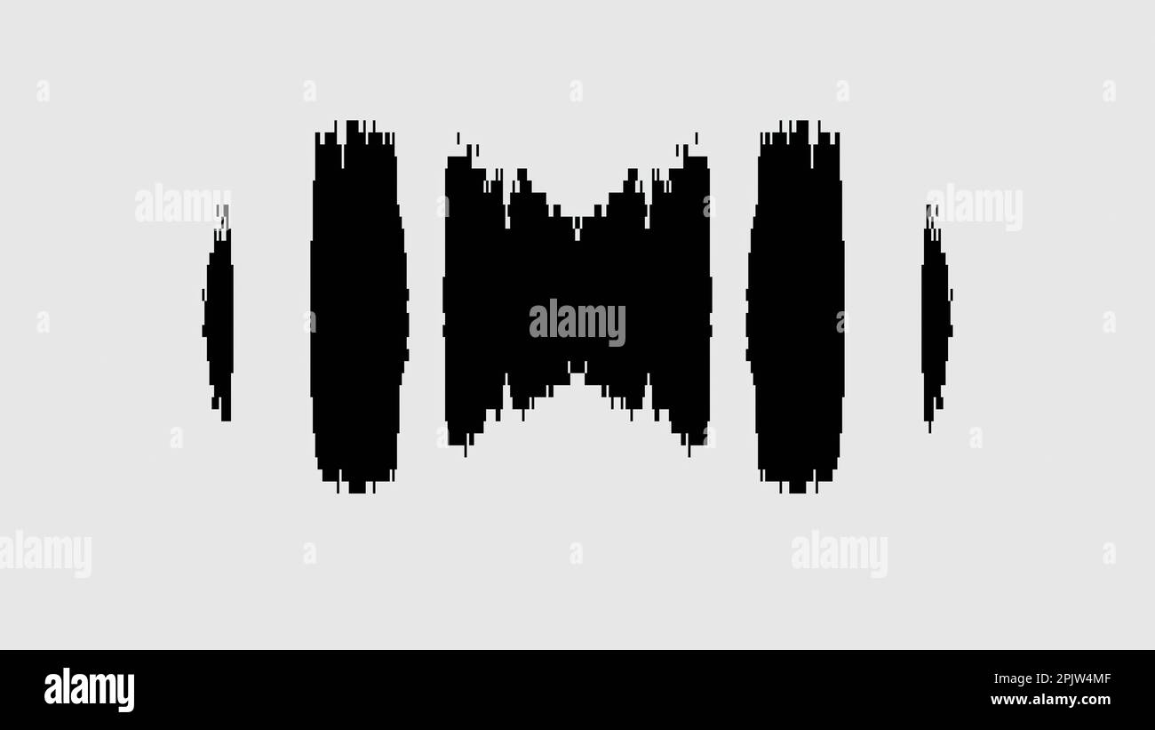 Egaliseur audio 8 bits à onde sonore de fréquence pixel Banque D'Images