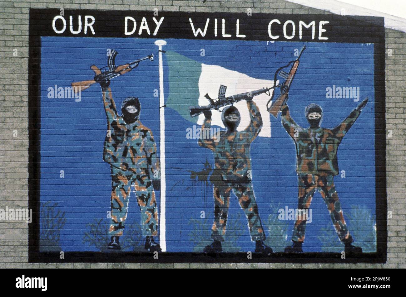 FILE A wall painting supporting the Irish Republican Army, seen in the Catholic area of