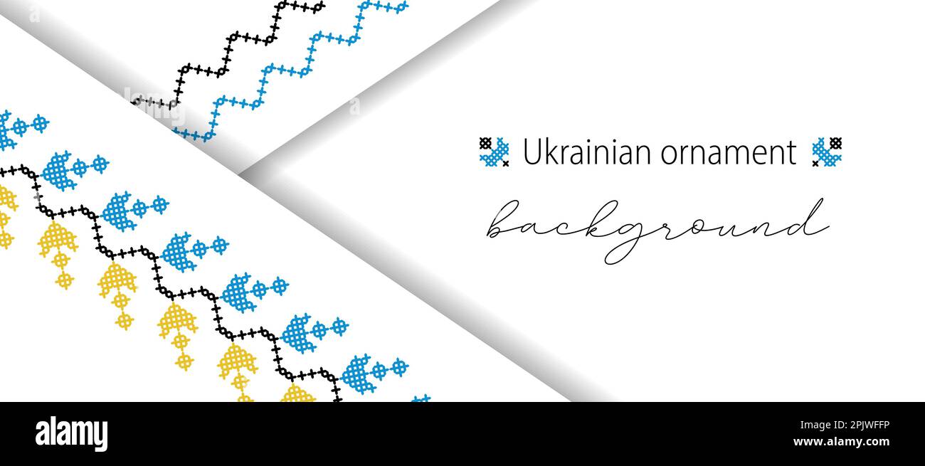 Ukrainien minimaliste vecteur fond, bannière, affiche avec des couches de papier et des ombres Illustration de Vecteur