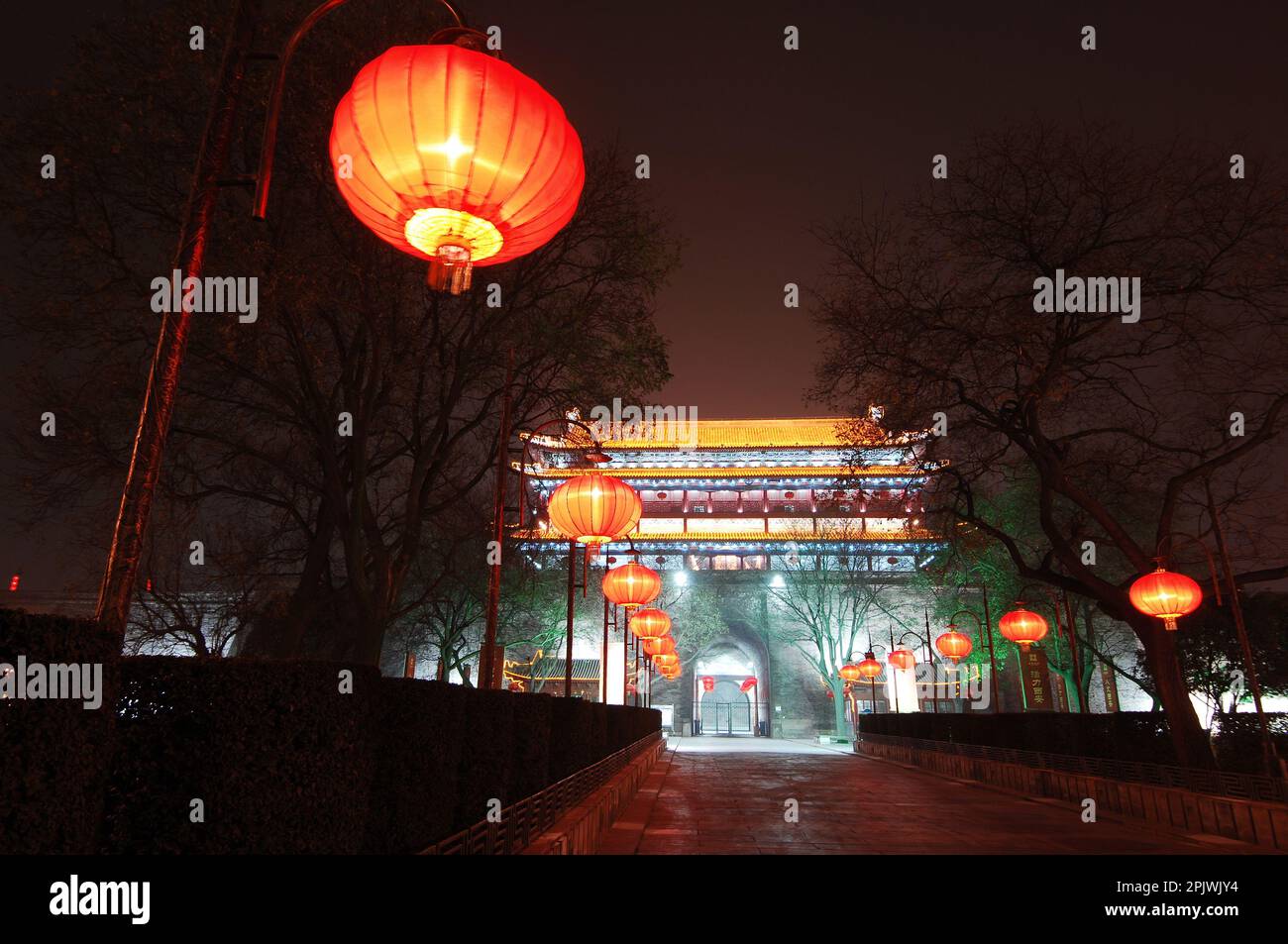 Porte sud à l'ancienne entrée de la ville. Shaanxi, Xi'an, Chine Banque D'Images