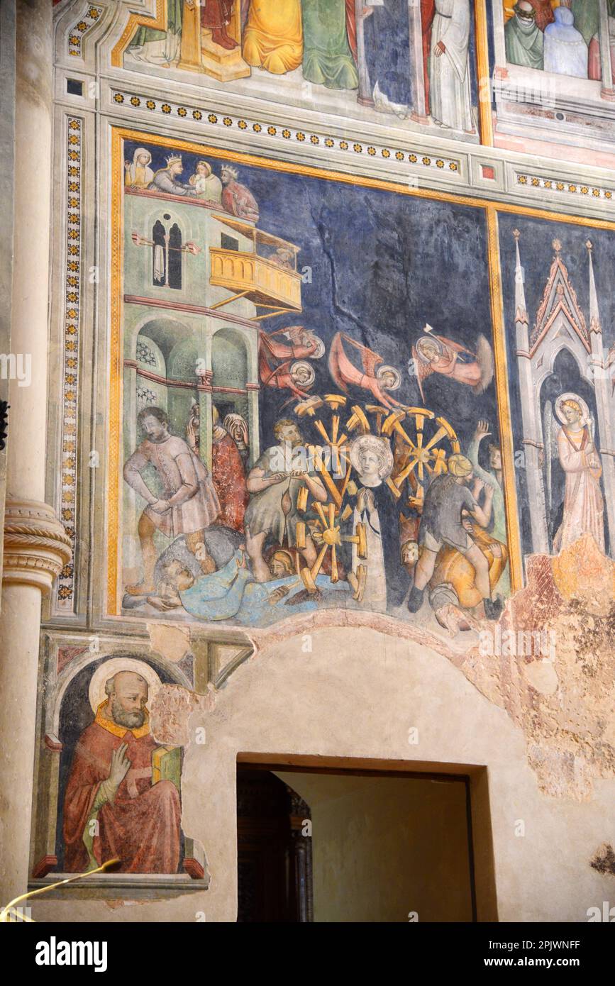 La basilique de Santa Caterina d'Alessandria, l'un des monuments gothiques les plus célèbres de Puglia, est un bâtiment dans le centre historique de Galatina, AP Banque D'Images