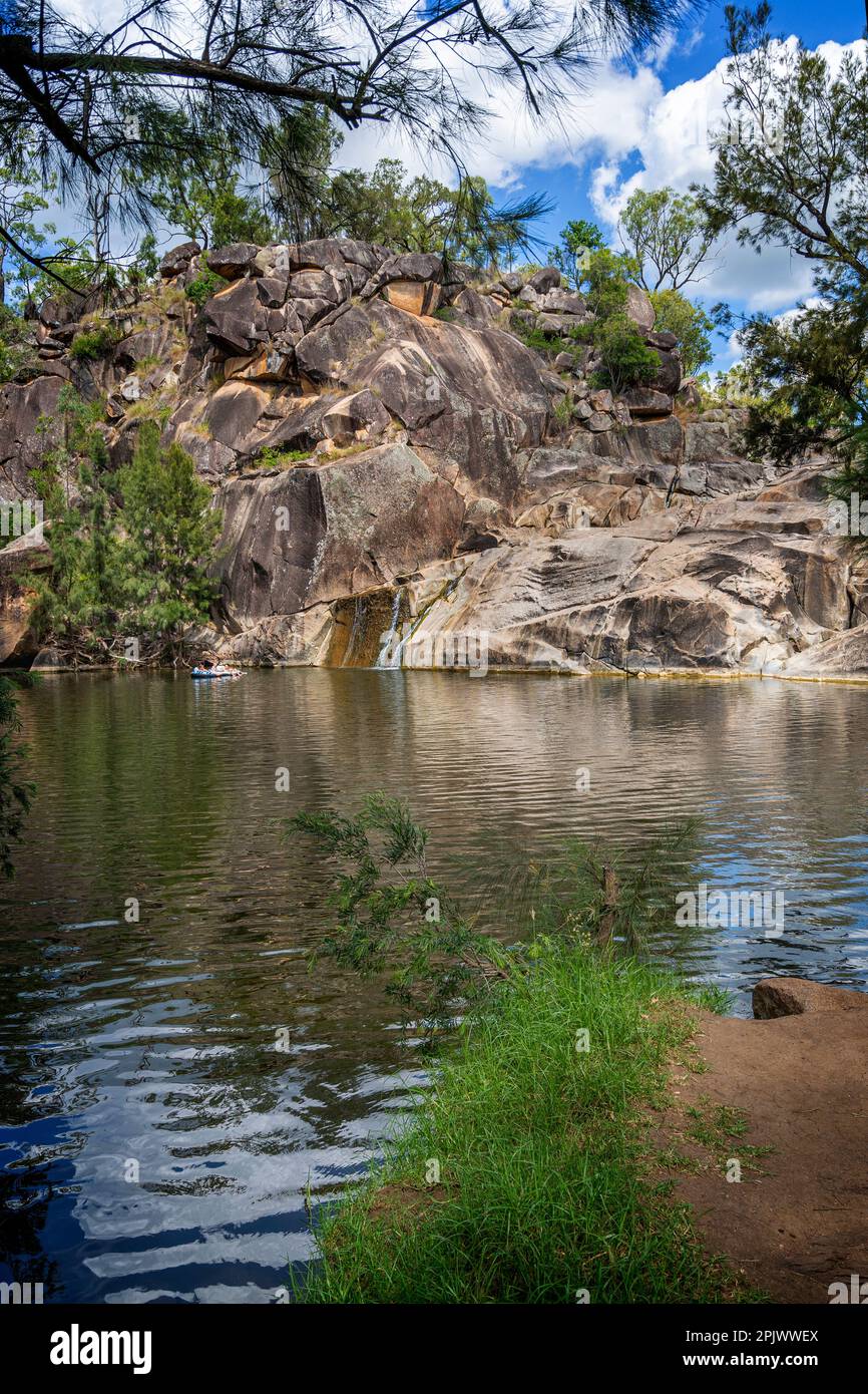 Cascade de Coomba, Maidenwell, South Burnett, Queensland, Australie Banque D'Images