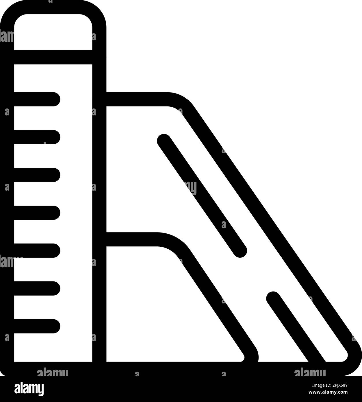 Vecteur de contour de l'icône de rampe urbaine. Scène sportive. Arène Rider Illustration de Vecteur