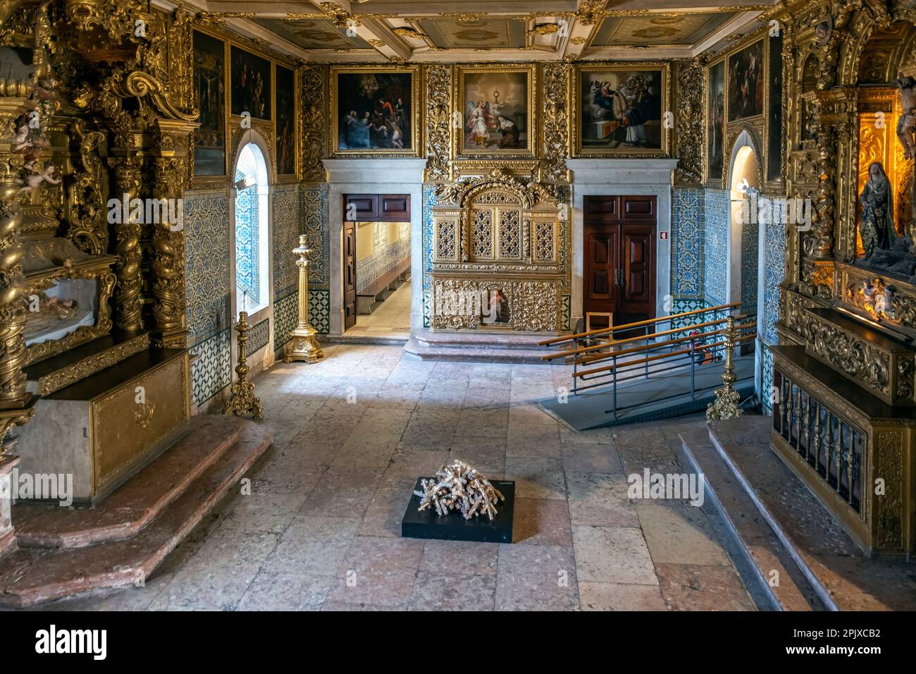 La belle église de Madre de Deus dans le Musée national du carrelage, Lisbonne, Portugal Banque D'Images